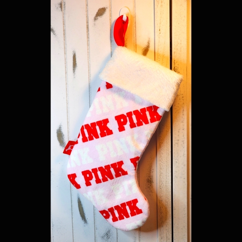PINK Victoria's Secret Logo Holiday Stocking